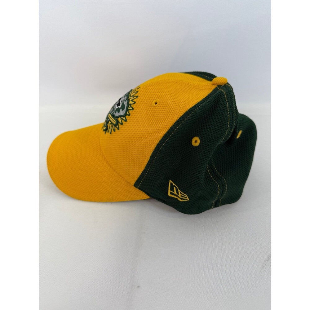 Oakland Athletics Hat Cap New Era Size M/L 3930 Fitted Yellow Elephant Logo - Picture 2 of 6